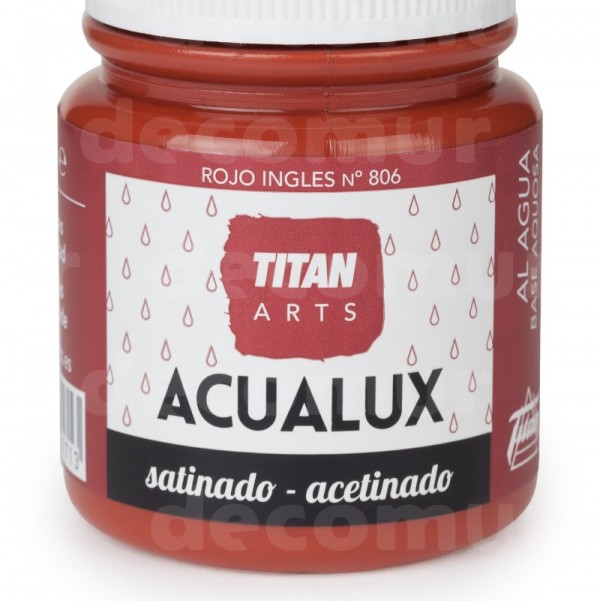 Titan Acualux Satinado 100ml Rojo Ingles 806