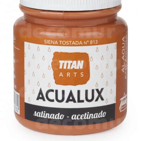 Titan Acualux Satinado 100ml Siena Tostada 813