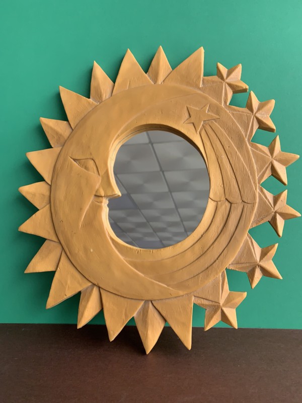 Frame with sun and moon mirror