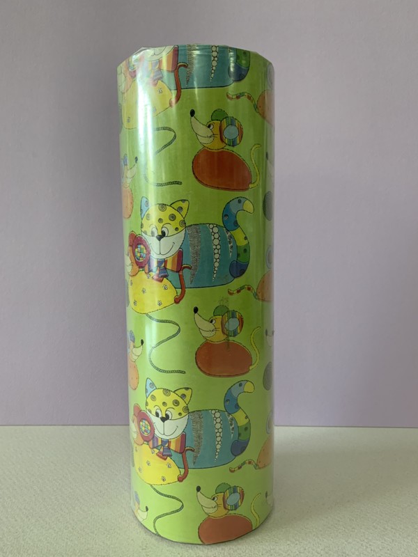 Gift Wrapping Paper Mouse & Cat Party